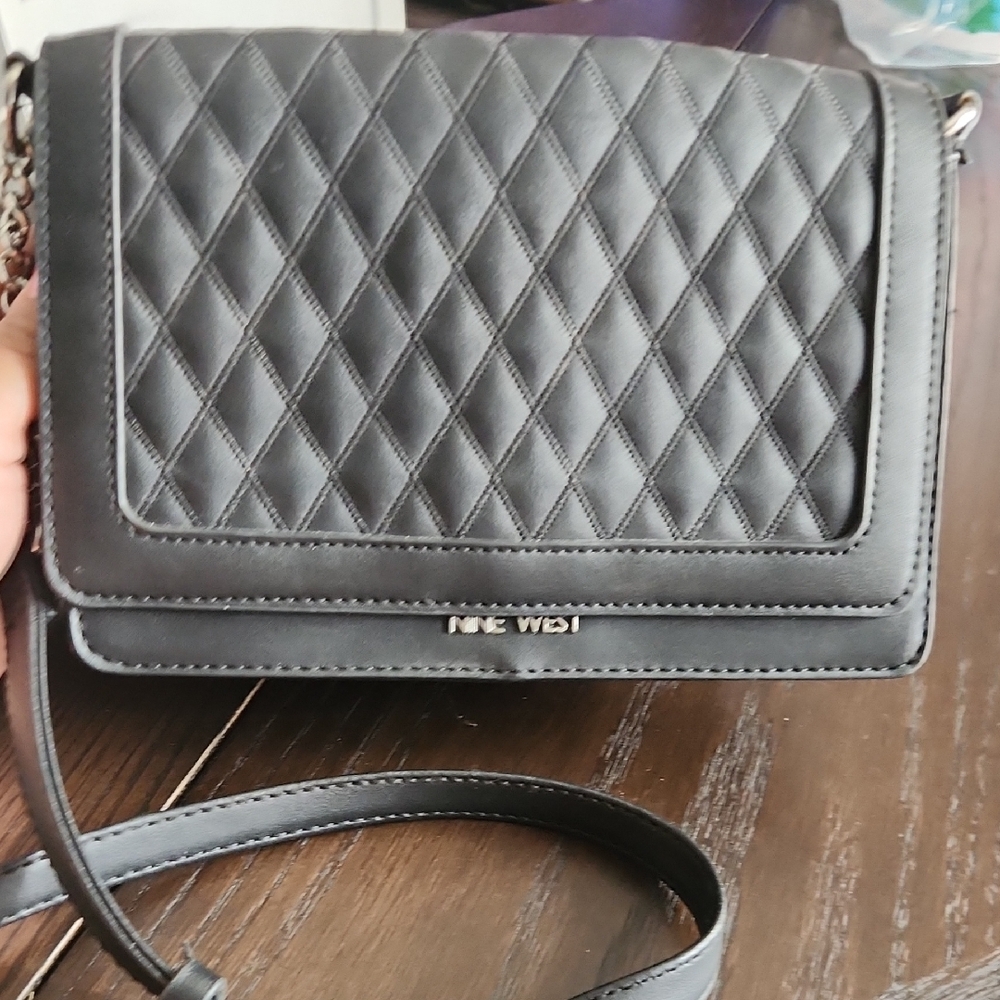 Black Quilted Crossbody Bag